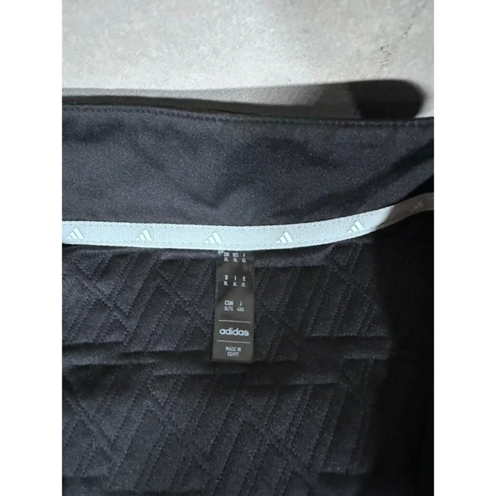 Adidas Mens Adi Pattern 1/4 Zip Pullover Black Textured ADVR0927 Size XL NEW